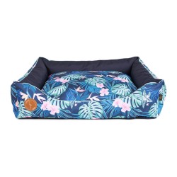 LAUREN DESIGN Legowisko / kanapa CEZAR - Tropic + Granat 110 x 90 cm