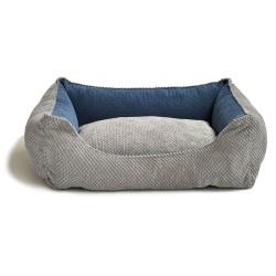 LAUREN DESIGN Pikowane legowisko / kanapa CEZAR - granatowe 110 x 90 cm