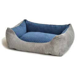 LAUREN DESIGN Pikowane legowisko / kanapa CEZAR - granatowe 60 x 50 cm