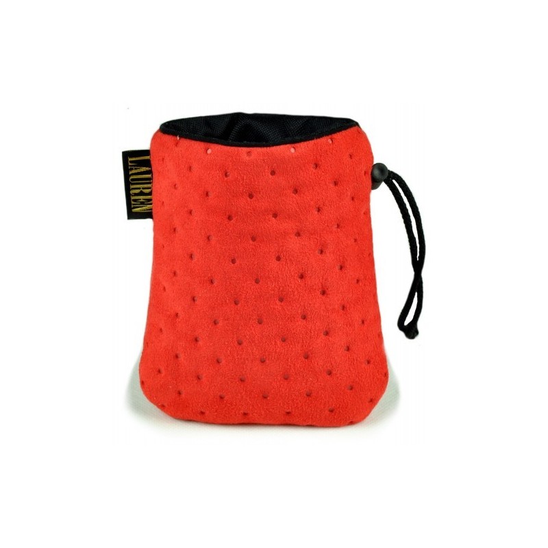 LAUREN DESIGN Pikowana torebka na smakołyki 15 x 13 cm - czerwona