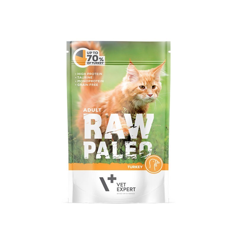 RAW PALEO Adult Cat Turkey 100g (saszetka) indyk 100g (saszetka)