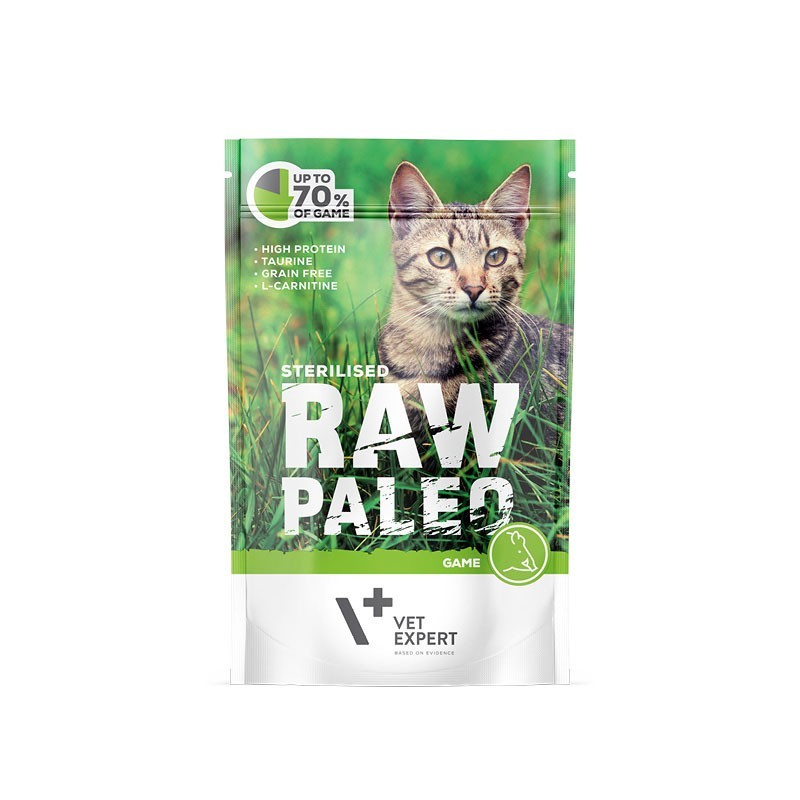 RAW PALEO Sterilised Game 100g (saszetka) dziczyzna 12x 100g