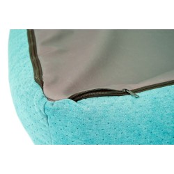 LAUREN DESIGN Pikowane legowisko / kanapa CEZAR - turkusowe 110 x 90 cm