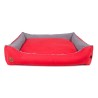 LAUREN DESIGN Pikowane legowisko / kanapa CEZAR - czerwone 80 x 70 cm