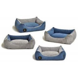 LAUREN DESIGN Pikowane legowisko / kanapa CEZAR - czerwone 60 x 50 cm