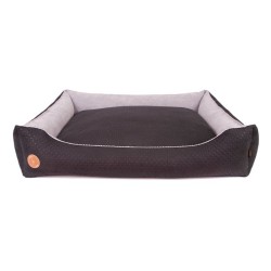 LAUREN DESIGN Pikowane legowisko / kanapa CEZAR - czarne 60 x 50 cm