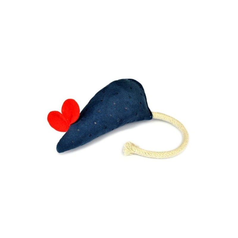 LAUREN DESIGN Myszka 15cm - granatowa (pikowana)