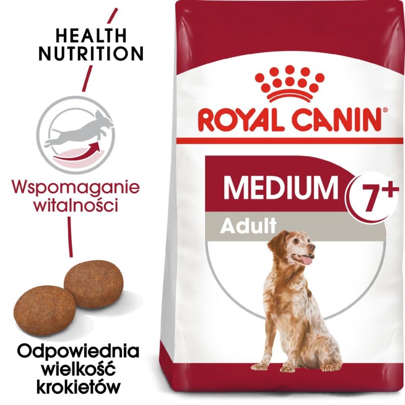 ROYAL CANIN Medium Adult 7+ karma sucha dla psów starszych ras średnich, od 7 do 10 roku życia 15 kg
