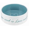 TRIXIE Miska ceramiczna Pet's Home - kremowa/jasnoniebieska 1,4l (20cm)