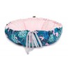 LAUREN DESIGN Legowisko DAISY - tropic / różowe minky 65cm