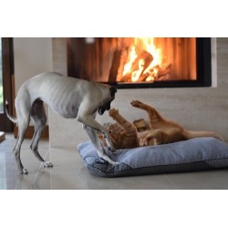 LAUREN DESIGN Poduszka FRIDA - szara (pikowana) 100 x 80 cm