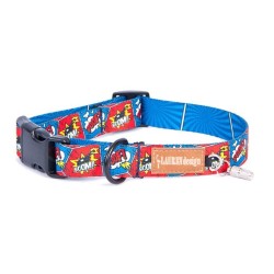 LAUREN DESIGN Color Obroża z klamrą - comic book M