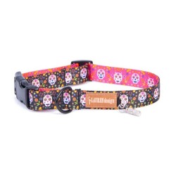 LAUREN DESIGN Color Obroża z klamrą - very scary S