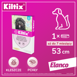 BAYER Obroża Kiltix dla psów 53 cm