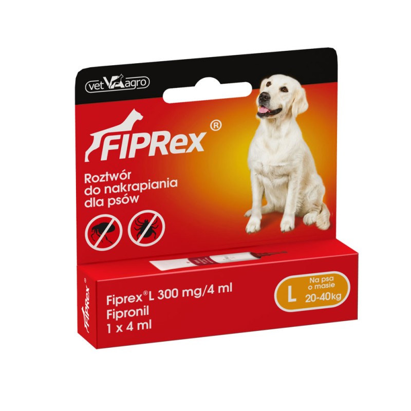 FIPREX krople L (1 pipeta x 4ml) - od 20 kg 40 kg