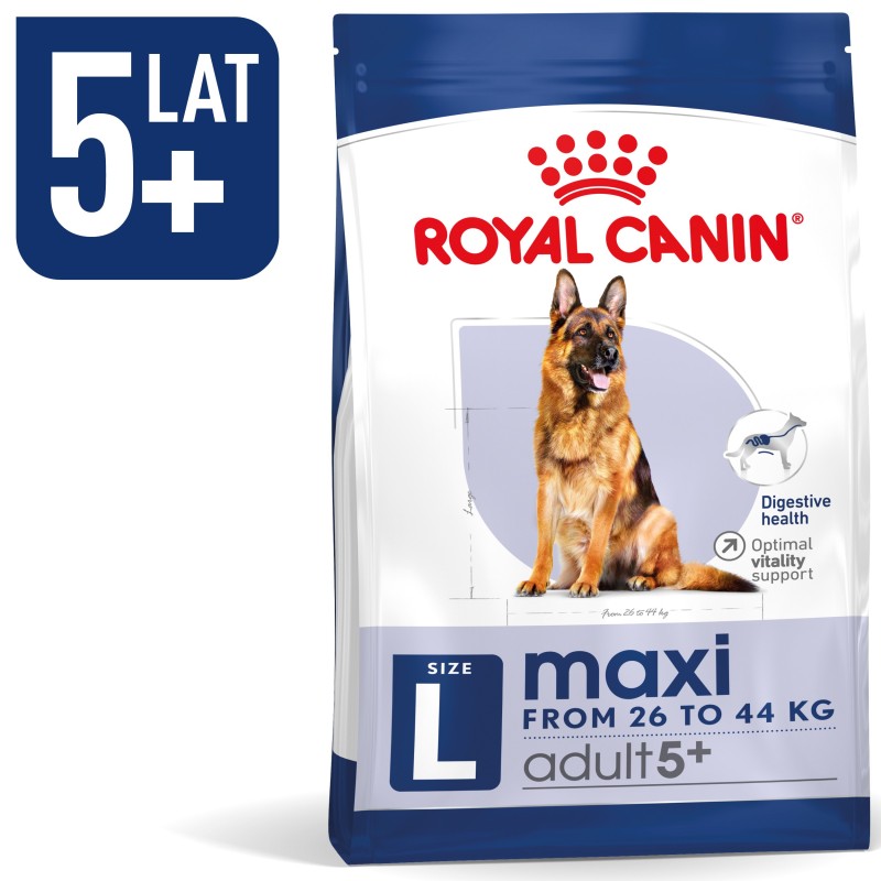 ROYAL CANIN Maxi Adult +5 karma sucha dla psów starszych ras dużych, od 5 do 8 roku życia 2x 15kg