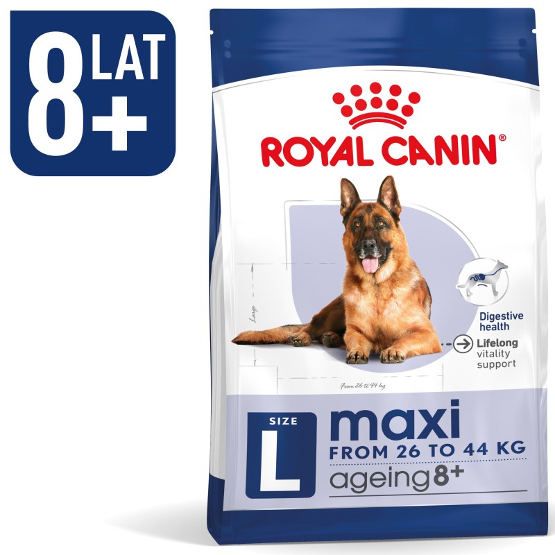 ROYAL CANIN Maxi Ageing 8+ karma sucha dla psów dojrzałych ras dużych, po 8 roku życia 15 kg
