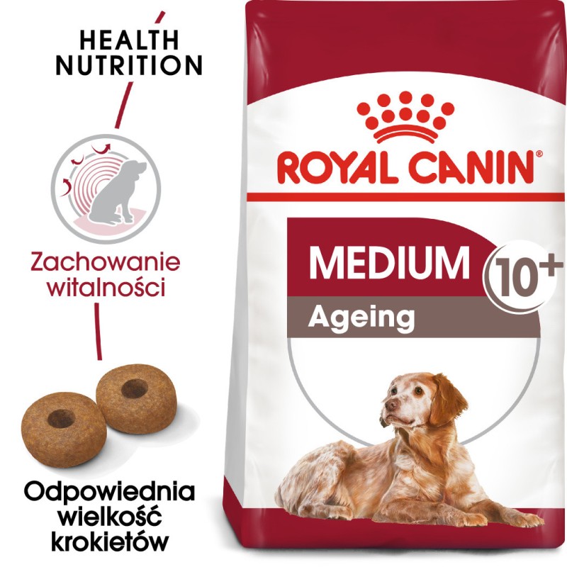 ROYAL CANIN Medium Ageing 10+ karma sucha dla psów dojrzałych ras średnich, po 10 roku życia 2x 15kg