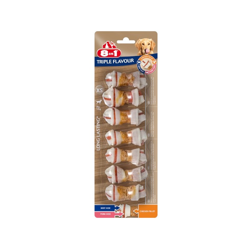 8in1 Przysmak Triple Flavour XS 7szt.