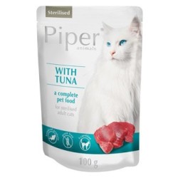 PIPER Animals Sterilised - dla kota z tuńczykiem (saszetka) 10x 100g