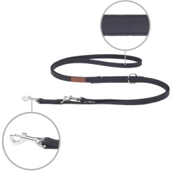 AMIPLAY Smycz regulowana 6 in 1 Lincoln - Czarna S