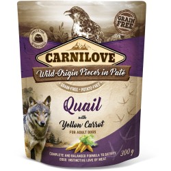 CARNILOVE DOG Pouch Quail and Yellow Carrot (saszetka) 300g
