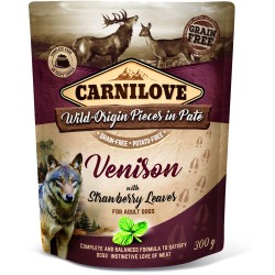 CARNILOVE DOG Pouch Venison and Strawberry (saszetka) 12x 300g