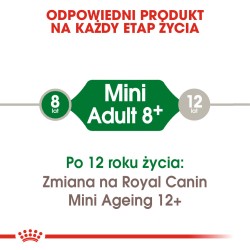 ROYAL CANIN Mini Adult 8+ karma sucha dla psów dojrzałych od 8 do 12 roku życia, ras małych 800g