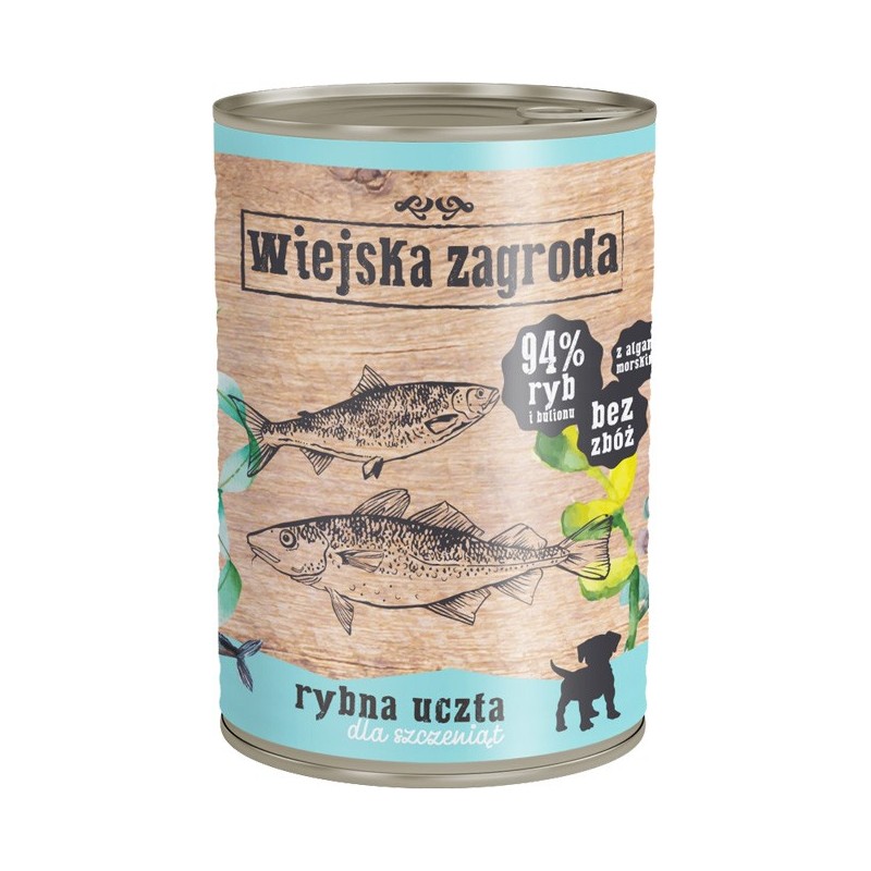 WIEJSKA ZAGRODA dla szczeniąt - Rybna uczta 800g