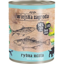 WIEJSKA ZAGRODA dla szczeniąt - Rybna uczta 800g