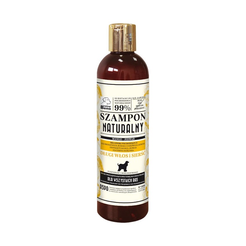 SUPER BENO Naturalny szampon - długi włos i sierść 300ml