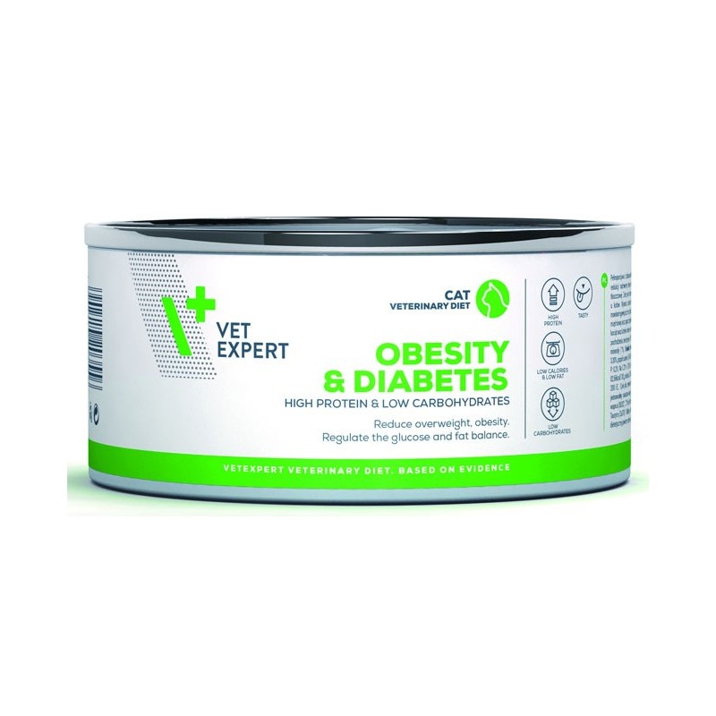 VETEXPERT 4T Vet. Diet Cat Obesity and Diabestes (puszka) 100g