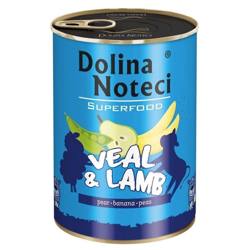 DOLINA NOTECI Superfood Cielęcina i Jagnięcina 12x 800g