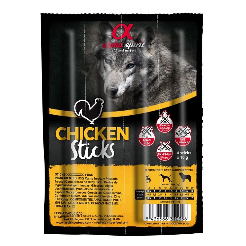ALPHA SPIRIT Przysmak Chicken Sticks (4 paluszki)  - z kurczakiem