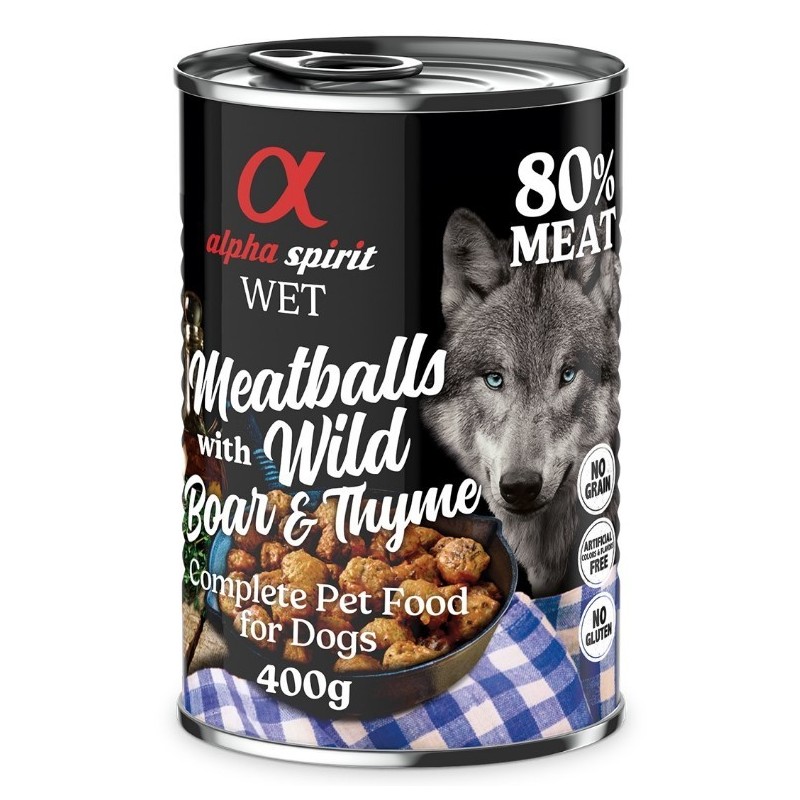 ALPHA SPIRIT Mięsne klopsiki z dzikiem i tymiankiem 400g