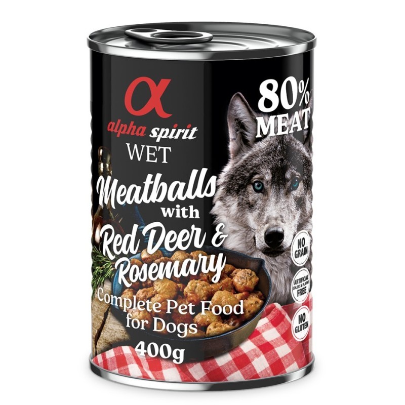 ALPHA SPIRIT Mięsne klopsiki z jeleniem i rozmarynem 400g