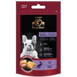 CHAMP-RICHER Smakołyki skóra i sierść z dorszem 90g