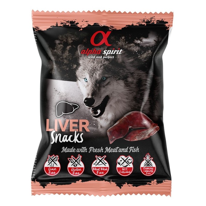 ALPHA SPIRIT Wątroba - Przysmak w kostkach dla psa 50g