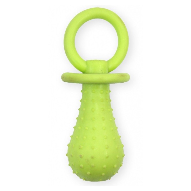 PET NOVA Smoczek z dzwonkiem o aromacie mięty 14cm - żółty