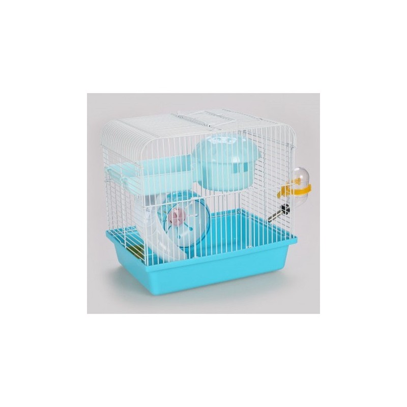 PANAMA PET Klatka dla gryzoni do czasowego pobytu (27 x 20,5 x 25,5 cm) Biały / Niebieski