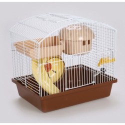 PANAMA PET Klatka dla gryzoni do czasowego pobytu (27 x 20,5 x 25,5 cm) Biały / Żółty