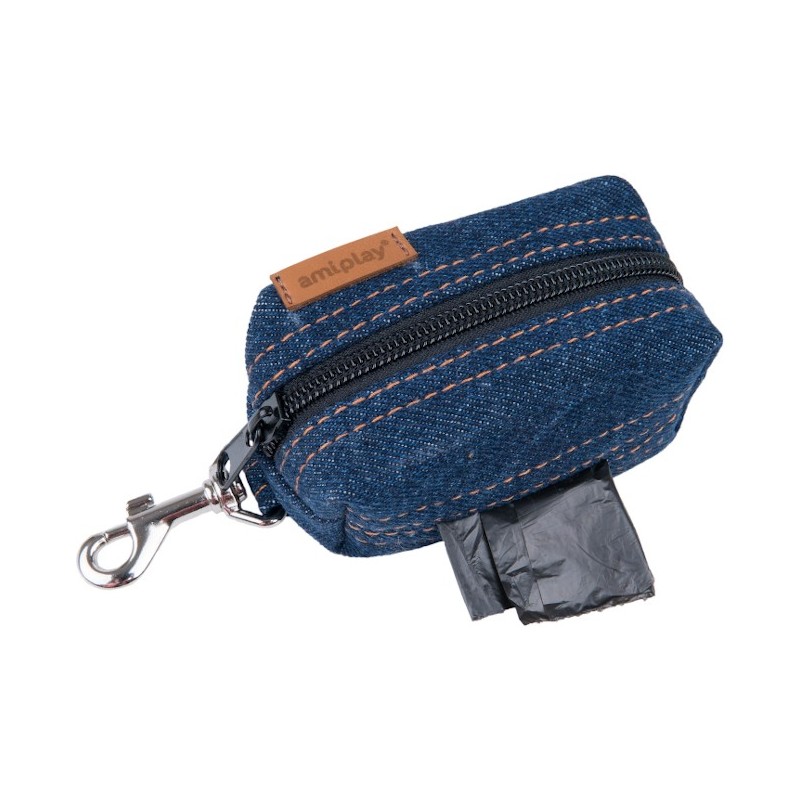 AMIPLAY Torebka na worki do odchodów Denim - Granatowa