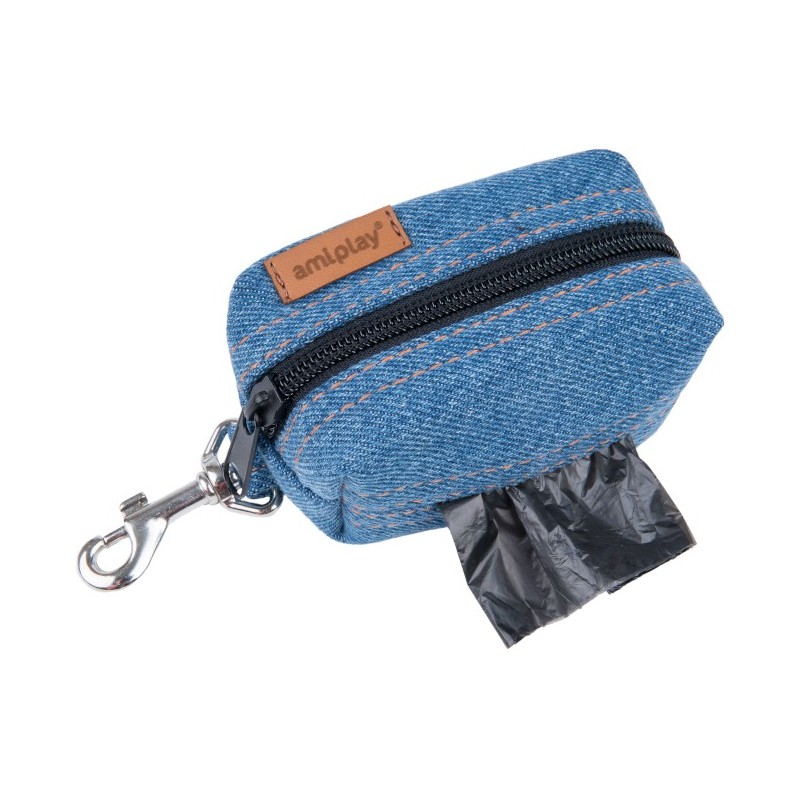 AMIPLAY Torebka na worki do odchodów Denim - Niebieska