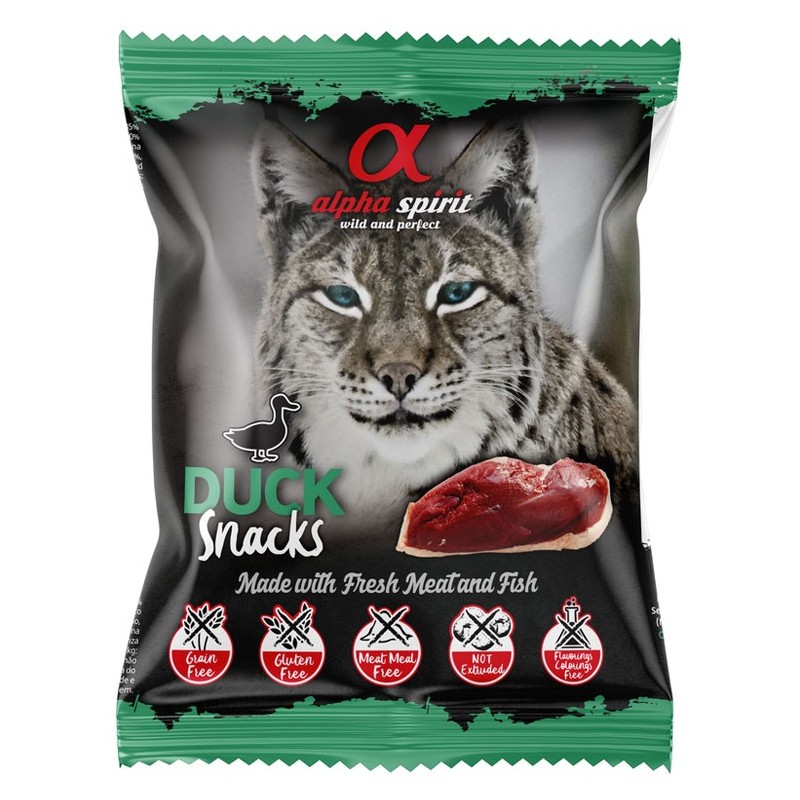 ALPHA SPIRIT Kaczka - Przysmak w kostkach dla kota 50g