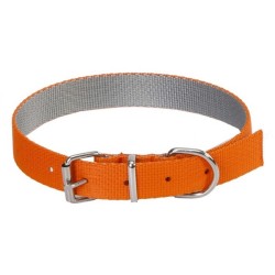 DINGO Obroża Energy Silver (1,6 x 40 cm) - pomarańczowo/szara