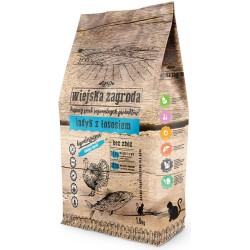 WIEJSKA ZAGRODA dla kota - Indyk z łososiem 10 kg