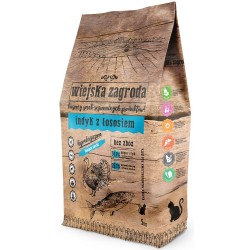 WIEJSKA ZAGRODA dla kota - Indyk z łososiem 400g