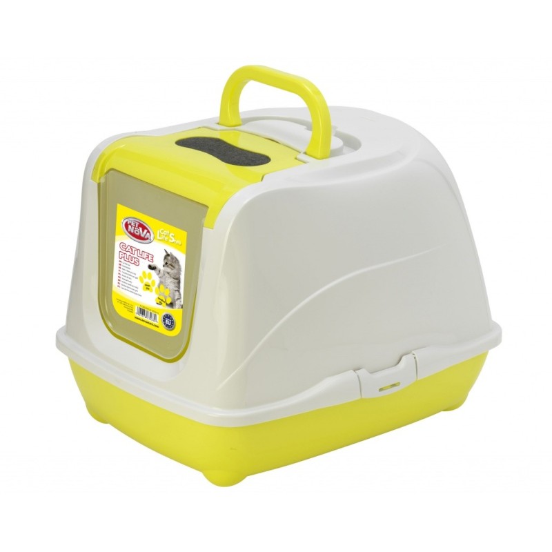PET NOVA Cat Life Plus Toaleta dla kota 57cm - żółta