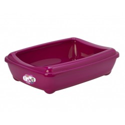 PET NOVA Cat Life Kitty Tray - Kuweta otwarta z ramką - różowa L
