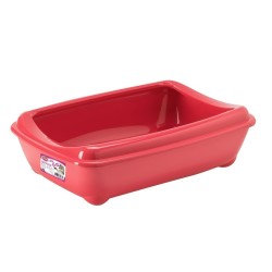PET NOVA Cat Life Kitty Tray - Kuweta otwarta z ramką - różowa L